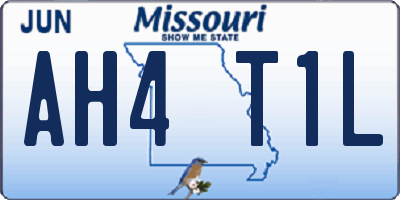 MO license plate AH4T1L