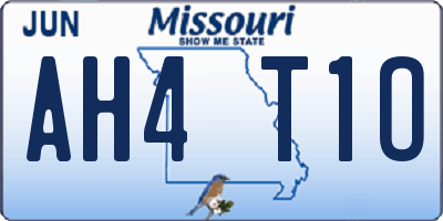 MO license plate AH4T1O