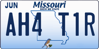 MO license plate AH4T1R