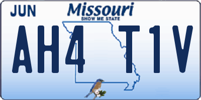 MO license plate AH4T1V