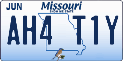 MO license plate AH4T1Y