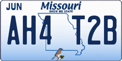 MO license plate AH4T2B