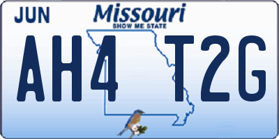 MO license plate AH4T2G