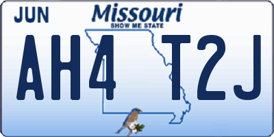 MO license plate AH4T2J