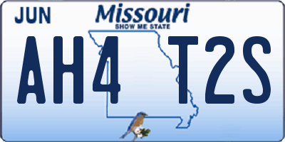 MO license plate AH4T2S