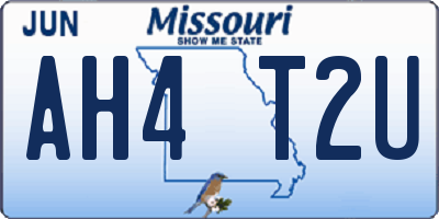MO license plate AH4T2U