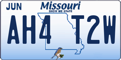 MO license plate AH4T2W