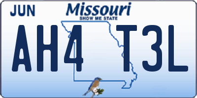 MO license plate AH4T3L