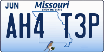 MO license plate AH4T3P