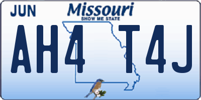 MO license plate AH4T4J