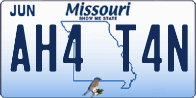 MO license plate AH4T4N