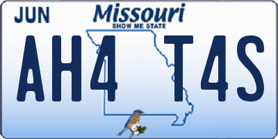 MO license plate AH4T4S