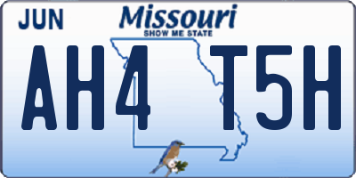 MO license plate AH4T5H