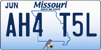 MO license plate AH4T5L