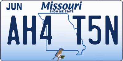 MO license plate AH4T5N