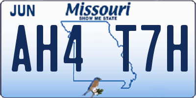 MO license plate AH4T7H