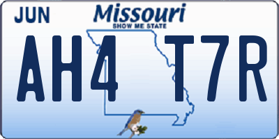MO license plate AH4T7R