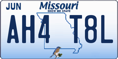 MO license plate AH4T8L