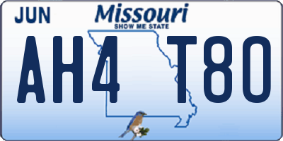 MO license plate AH4T8O