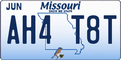 MO license plate AH4T8T