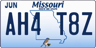 MO license plate AH4T8Z