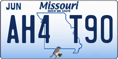 MO license plate AH4T9O