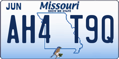 MO license plate AH4T9Q