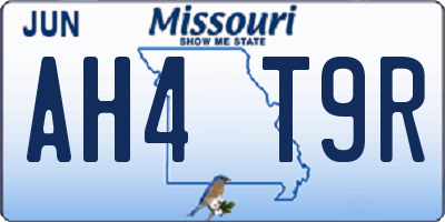 MO license plate AH4T9R