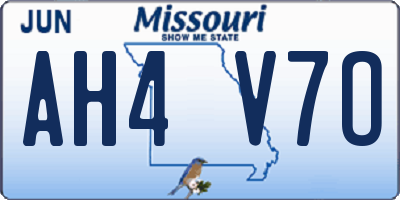 MO license plate AH4V7O