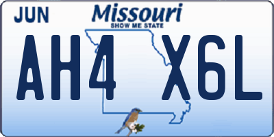 MO license plate AH4X6L