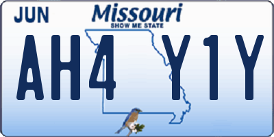 MO license plate AH4Y1Y