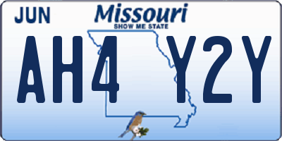 MO license plate AH4Y2Y