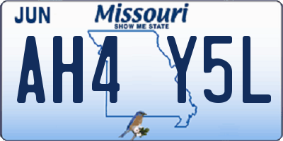 MO license plate AH4Y5L