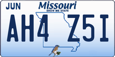 MO license plate AH4Z5I