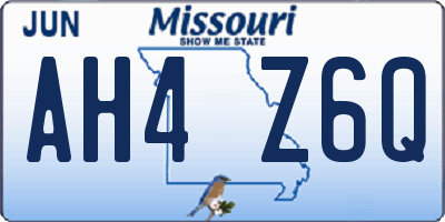 MO license plate AH4Z6Q