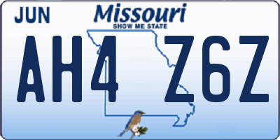 MO license plate AH4Z6Z