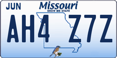 MO license plate AH4Z7Z