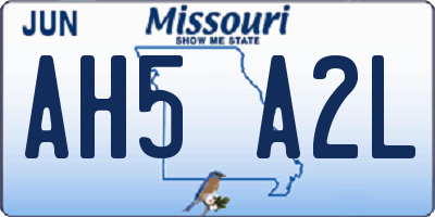 MO license plate AH5A2L