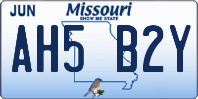 MO license plate AH5B2Y