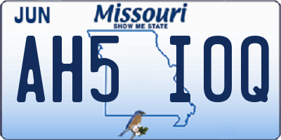 MO license plate AH5I0Q