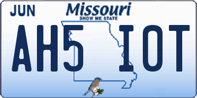 MO license plate AH5I0T