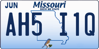 MO license plate AH5I1Q