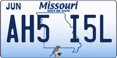 MO license plate AH5I5L