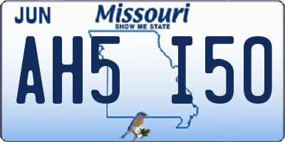 MO license plate AH5I5O