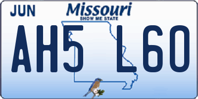 MO license plate AH5L6O