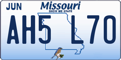 MO license plate AH5L7O