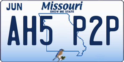 MO license plate AH5P2P