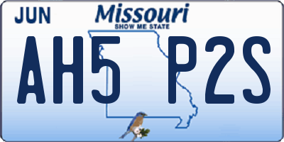 MO license plate AH5P2S