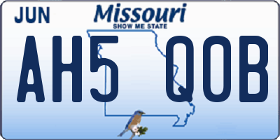 MO license plate AH5Q0B