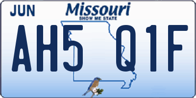 MO license plate AH5Q1F